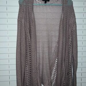 Lane Bryant Lilac Open Knit Cardigan